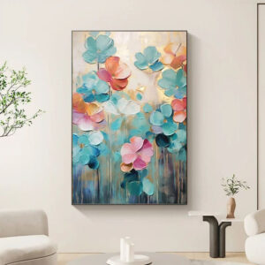Handmade Oil Painting On Canvas Wall Art Decoration Fresh And Delicate Flowers For Home Living Room Decor PictureRolled Frameless Unstretched Painting