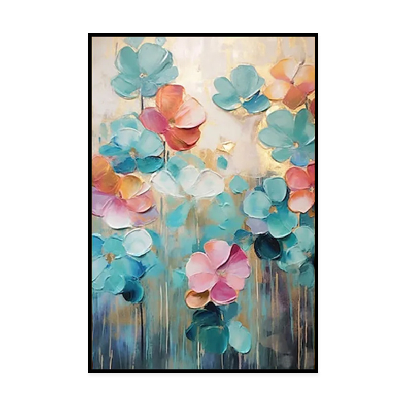 Handmade Oil Painting On Canvas Wall Art Decoration Fresh And Delicate Flowers For Home Living Room Decor PictureRolled Frameless Unstretched Painting - Image 5