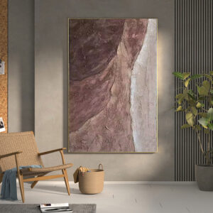 Handmade Oil Painting Canvas Wall Art Decoration Brown Texture Abstract For Home Living Room Decor Rolled Frameless Unstretched Painting