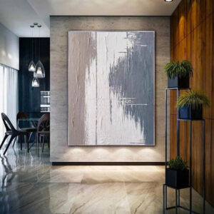 Handmade Oil Painting Canvas Wall Art Decoration Modern Grey Texture Abstract For Home Living Room Decor Rolled Frameless Unstretched Painting