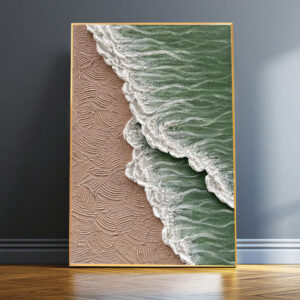 Sea Beach Oil Painting Hand Painted White Ocean Waves Texture Canvas Painting Living Room Decor Modern Wall Picture Art Crafts Hot Selling Pieces