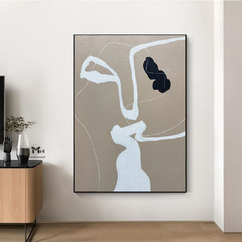 Handmade Oil Painting Canvas Wall Art Decoration Modern Minimalist Abstract For Home Living Room Dining Room Decor Rolled Frameless Unstretched Painting