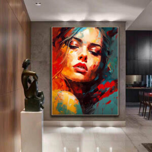 Abstract Sexy Woman Oil Painting Canvas Fashion Colorful Women Handmade Elegant Lady Hand-Drawn Modern Bedroom Decoration Painting Home Decor