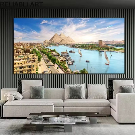 Living Room Decorative Painting Solid Wood Frameless - Image 4