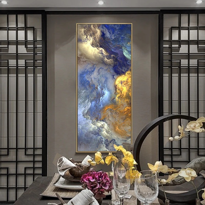 Blue Wave Scroll HD Oil Painting HD Inkjet Painting - Image 3