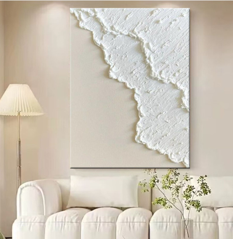 Hand Painted Three-dimensional Oil Painting Niche White - Image 3