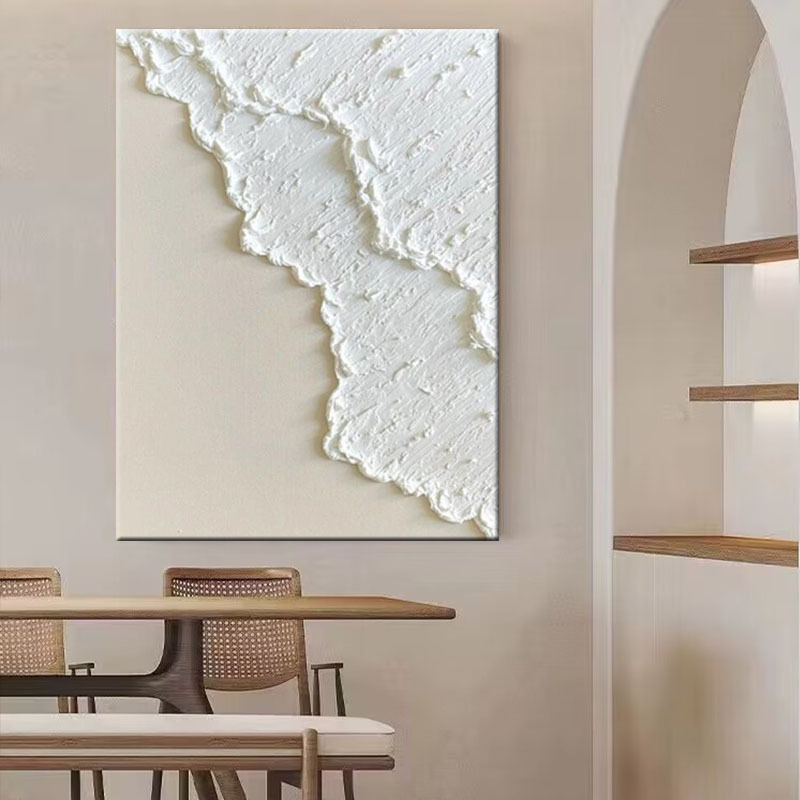 Hand Painted Three-dimensional Oil Painting Niche White - Image 4