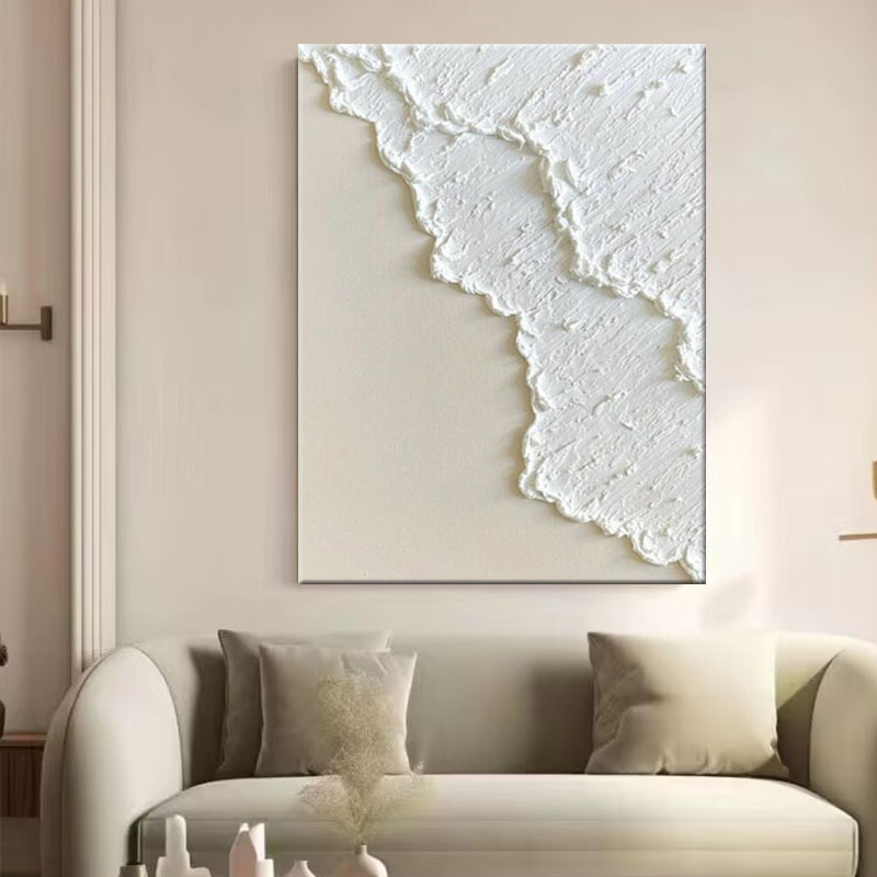 Hand Painted Three-dimensional Oil Painting Niche White - Image 5