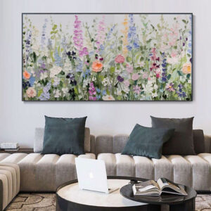 Handmade Knife Flowers Oil Painting Image On Canvas Without Border Picture Wall Art Decoration Retro Abstract For Home Room Decor
