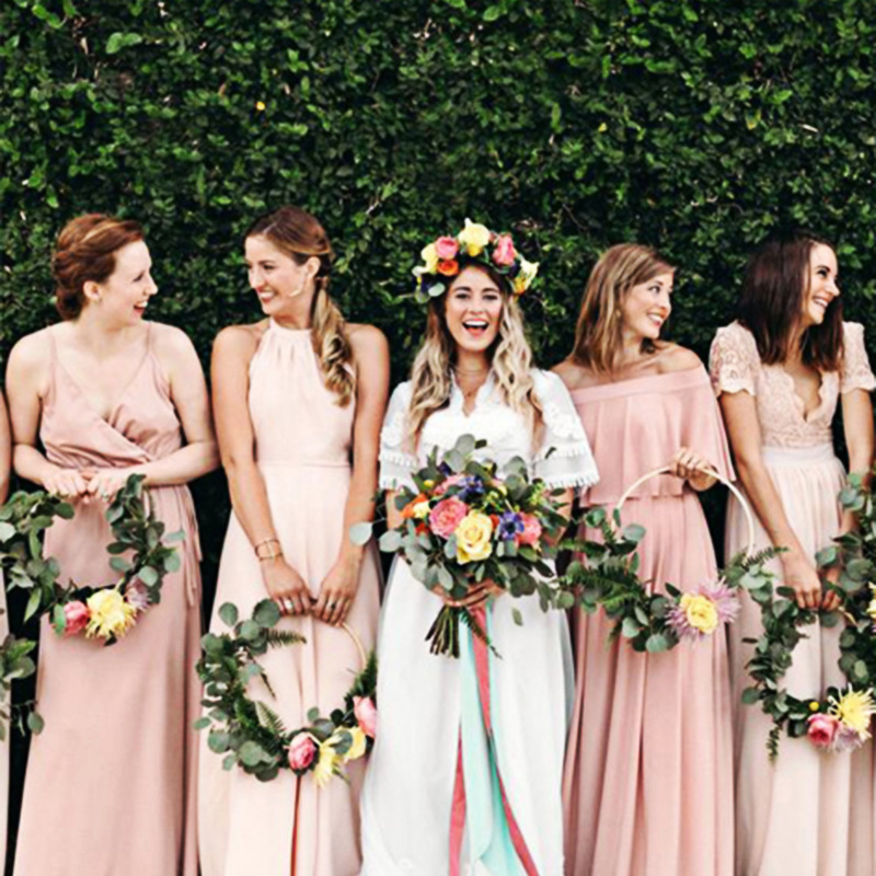 Metal Dream Catcher Wind Chimes Golden Floral Big Circle - Image 4