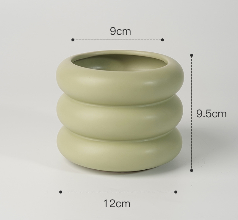 Morandi Soft Round Ceramic Flower Vase - Image 6