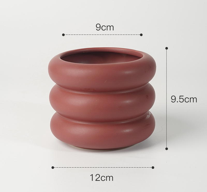 Morandi Soft Round Ceramic Flower Vase - Image 7