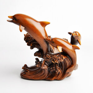 Resin Home Decorations Imitation Bronze Crafts European Style Dolphin Wine Rack Decorations