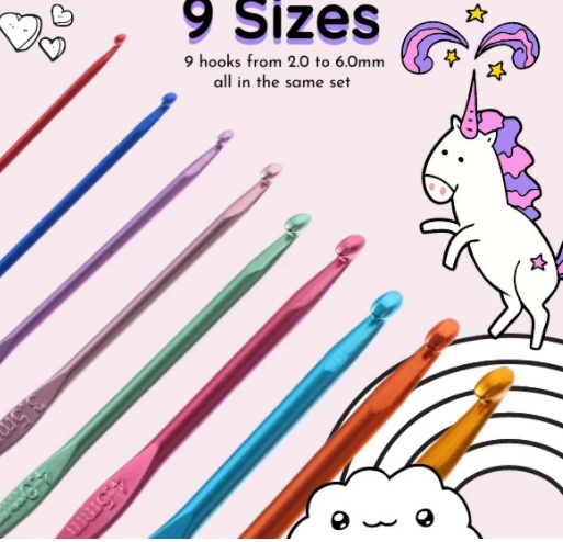 Soft Pottery Printed Crochet Set Colorful Crochet Knitting Tools - Image 4