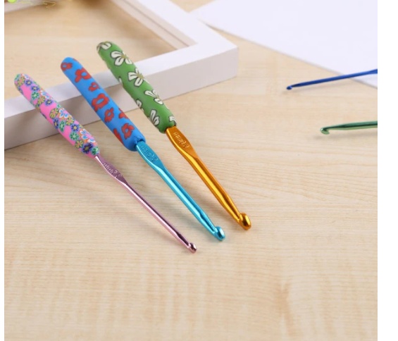 Soft Pottery Printed Crochet Set Colorful Crochet Knitting Tools - Image 5