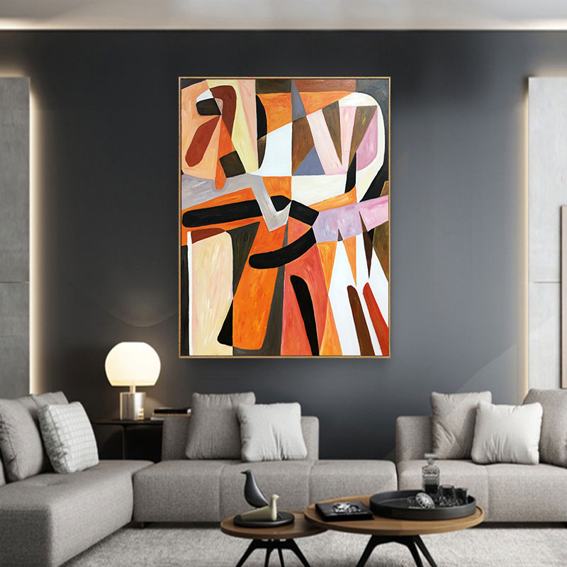 Oil Painting Hand Painted Abstract Hallway Decorative - Image 4