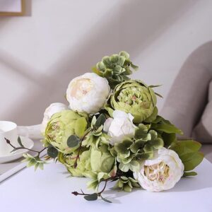 Simulation 13-head Core Peony Wedding Bride Hand Bouquet