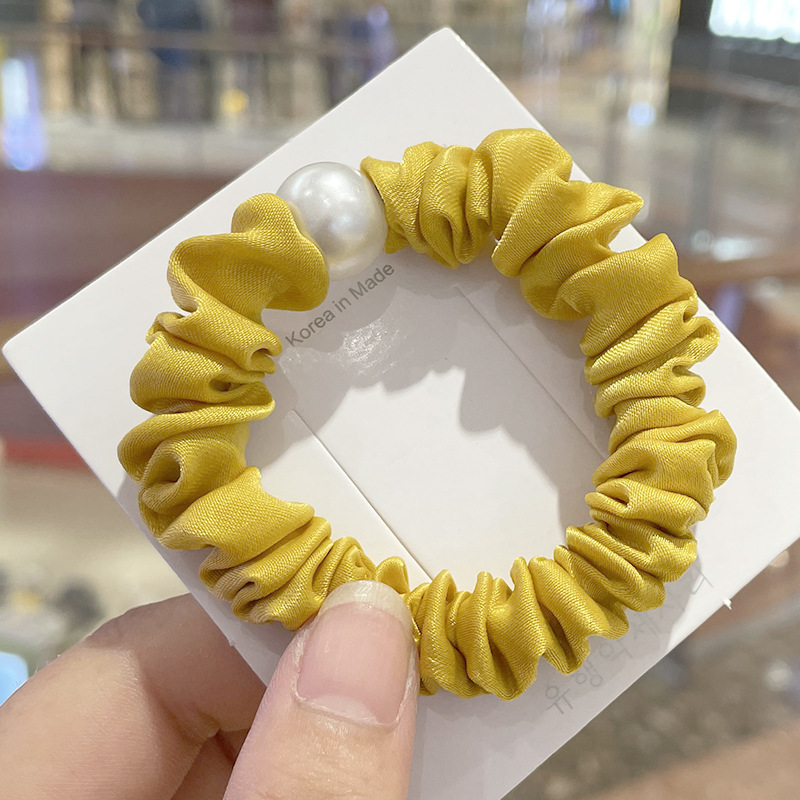 Pearl Head Rope Cloth Art Large Intestine Meatballs Hair Ornaments Ponytail - Image 3