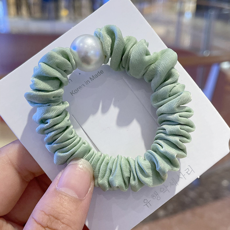 Pearl Head Rope Cloth Art Large Intestine Meatballs Hair Ornaments Ponytail - Image 4