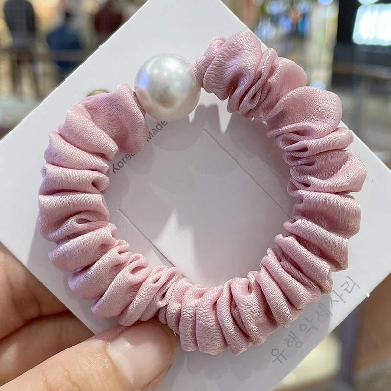 Pearl Head Rope Cloth Art Large Intestine Meatballs Hair Ornaments Ponytail - Image 7