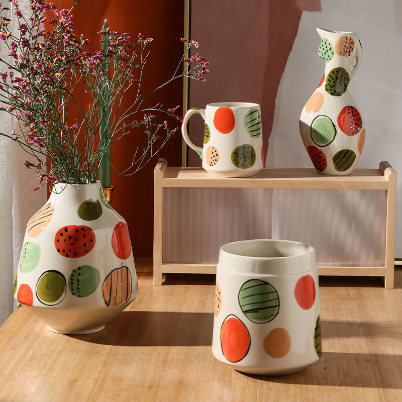 Creative Hand-painted Ceramic Vase Living Room Decoration Home Decoration - Image 4