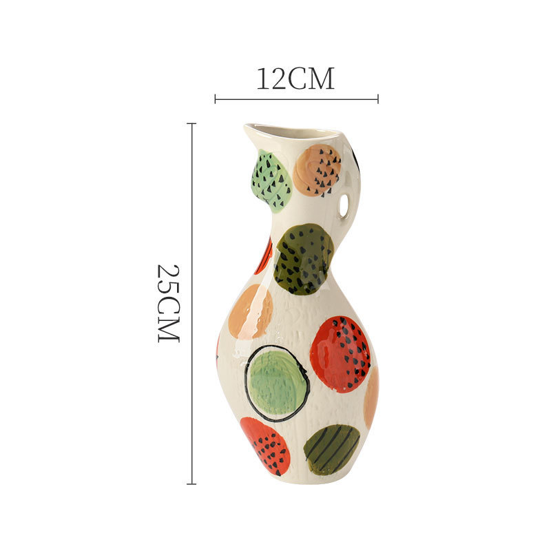 Creative Hand-painted Ceramic Vase Living Room Decoration Home Decoration - Image 6