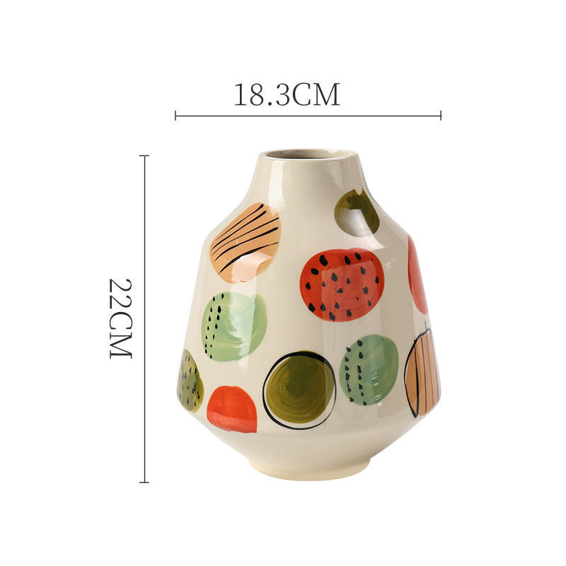 Creative Hand-painted Ceramic Vase Living Room Decoration Home Decoration - Image 8