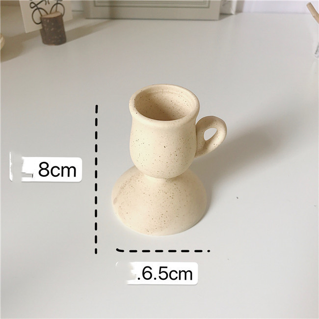 Ceramic Hand-held Candlestick Ornaments Jewelry Photography Props Homestay Decoration Background - Image 2