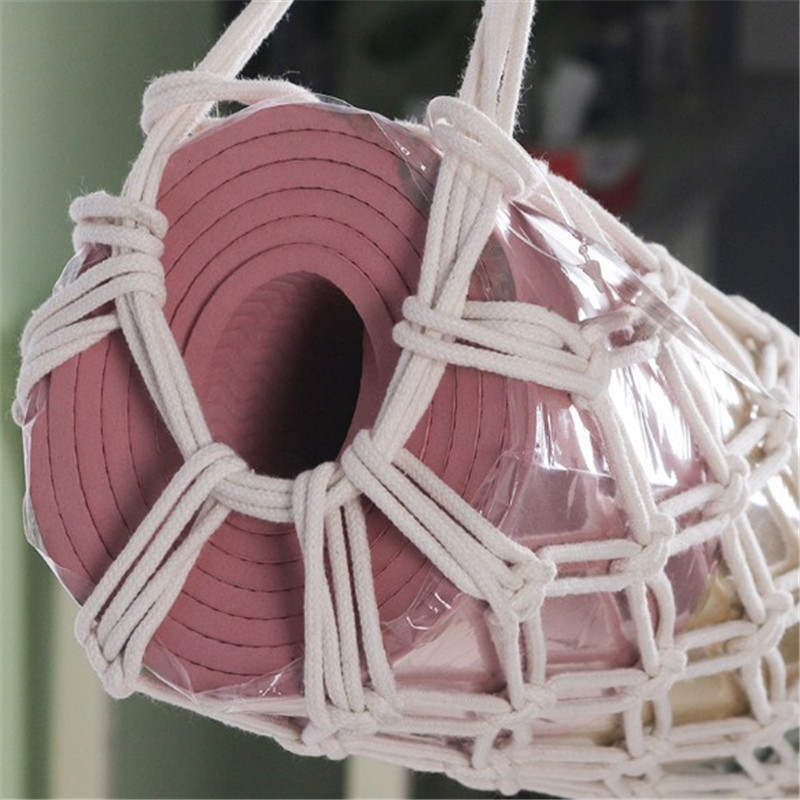 Portable Hand-Woven Yoga Mat Tassel Storage Bag - Image 3