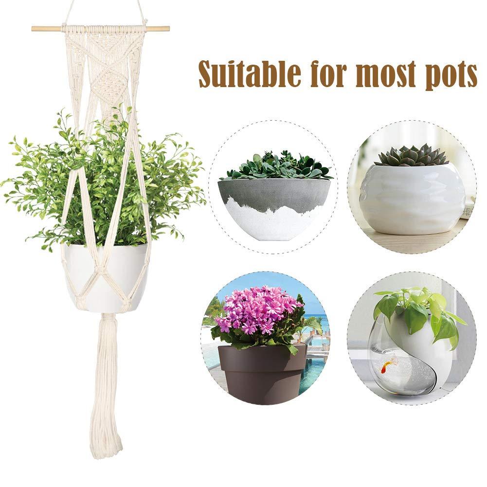 Flower Pot Net Pocket Hand-woven Diy Hanging Rope Green Planting Cotton Rope Decorative Hanging Basket - Image 2