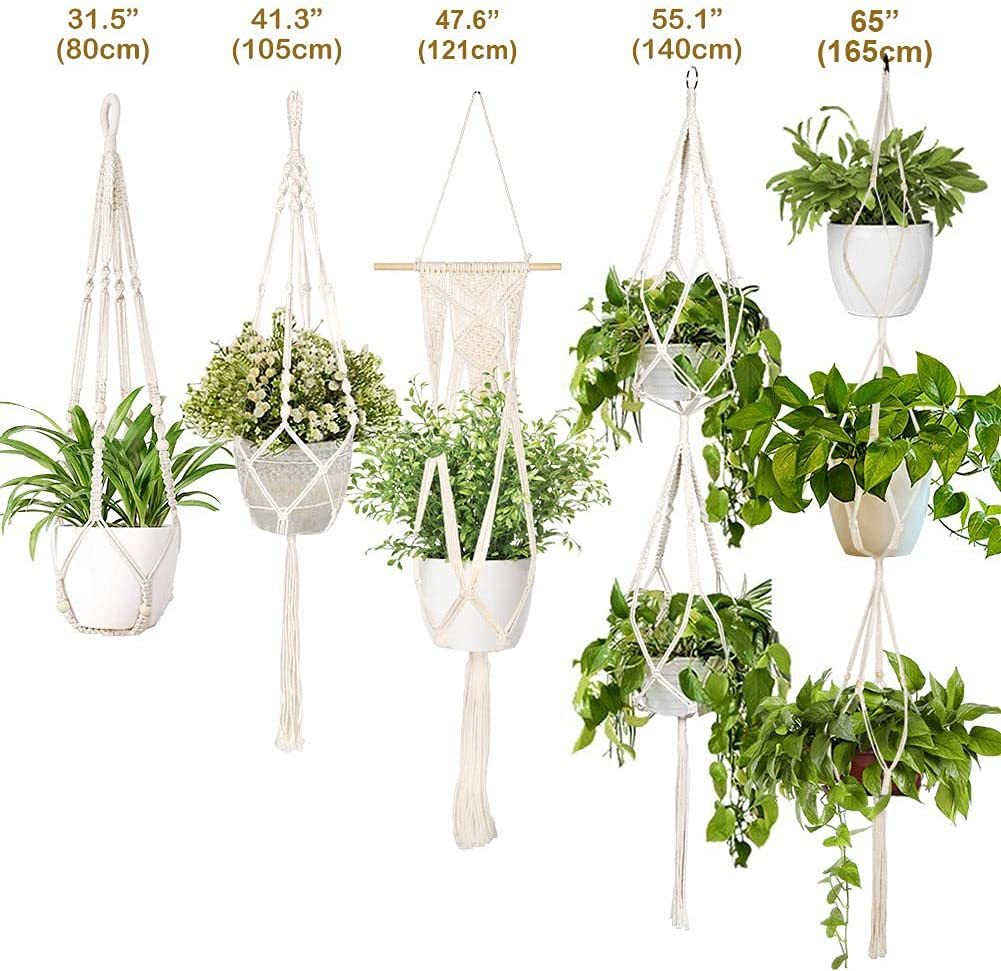 Flower Pot Net Pocket Hand-woven Diy Hanging Rope Green Planting Cotton Rope Decorative Hanging Basket - Image 3