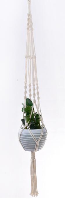 Flower Pot Net Pocket Hand-woven Diy Hanging Rope Green Planting Cotton Rope Decorative Hanging Basket - Image 7