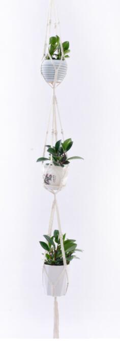 Flower Pot Net Pocket Hand-woven Diy Hanging Rope Green Planting Cotton Rope Decorative Hanging Basket - Image 9