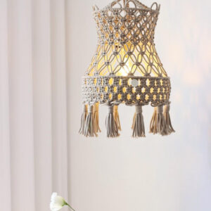 Hand Woven Lampshade Lantern Chandelier Moroccan Bedroom Decorative Lamp Ethnic Style Shooting Props