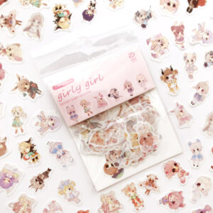 Cute cartoon and paper sticker hand account