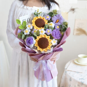 Hand-woven Flower Knitted Gift Sunflower