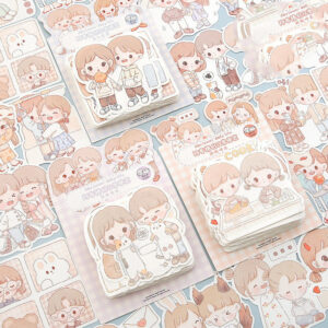 Couple Daily Cute Girl Note Paper Hand Account Sticker