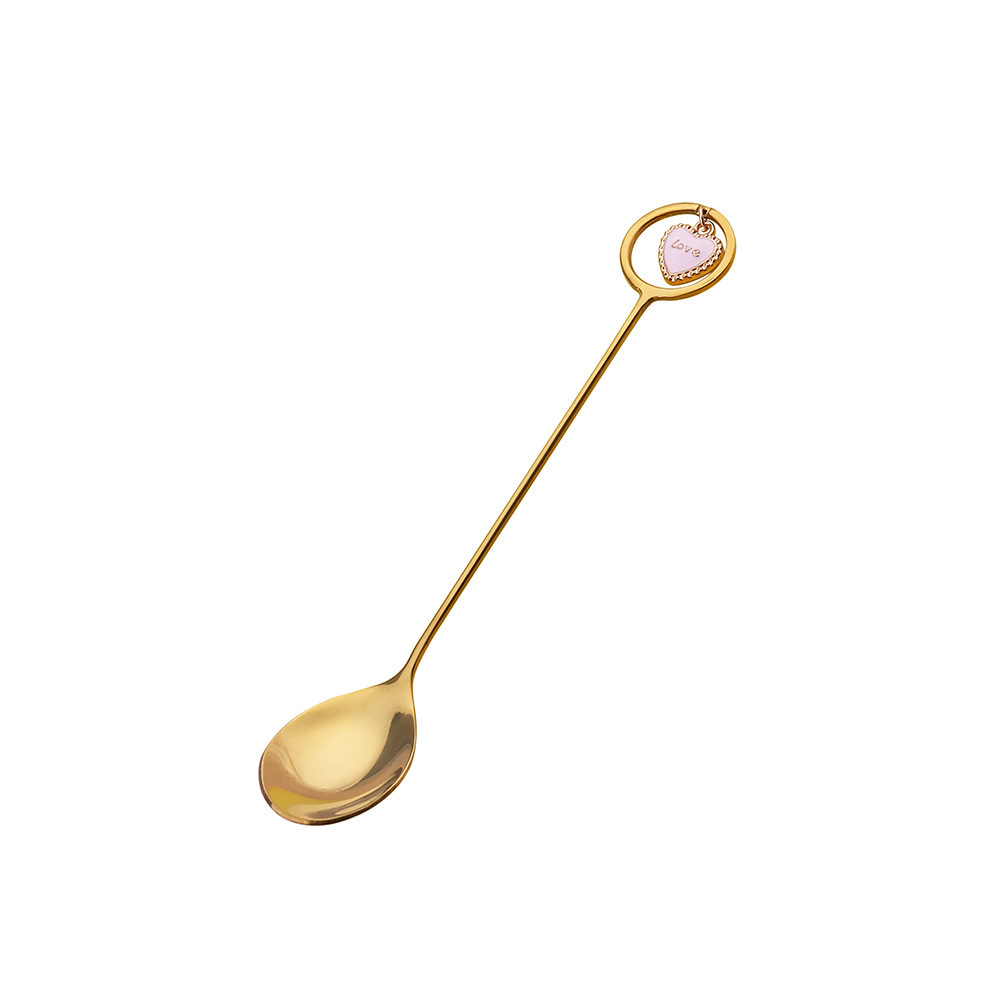 Creative 304 Cherry Blossom Dessert Coffee Cocktail Stirring Ice Spoon Hand Gift - Image 10