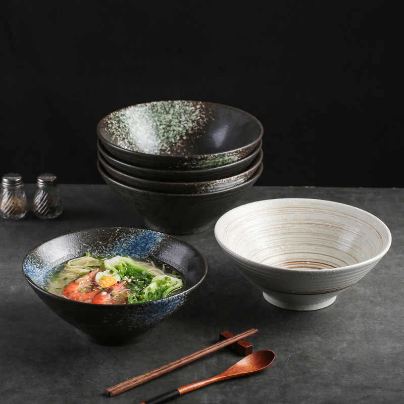 Large Ceramic Tableware Suit Bamboo Hat Large Bowl - Image 2