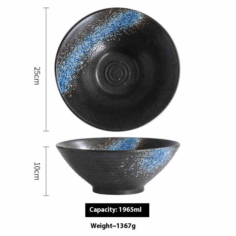 Large Ceramic Tableware Suit Bamboo Hat Large Bowl - Image 4