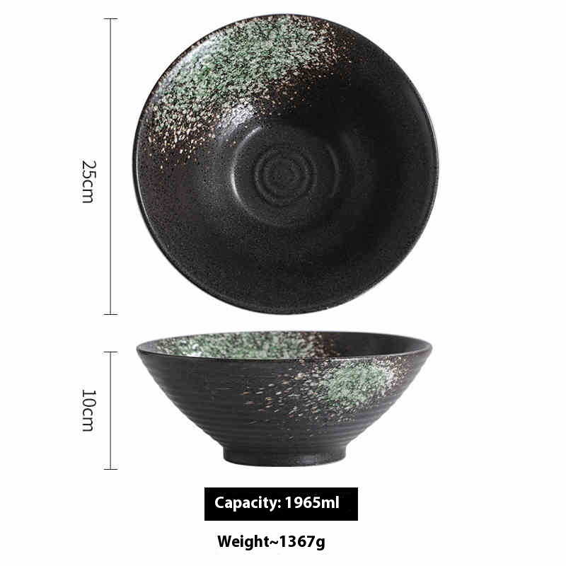 Large Ceramic Tableware Suit Bamboo Hat Large Bowl - Image 5