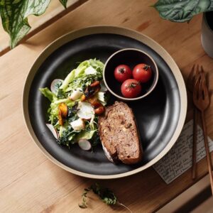 Round Soup Plate Hand Painted Pottery Clay Deep Plates