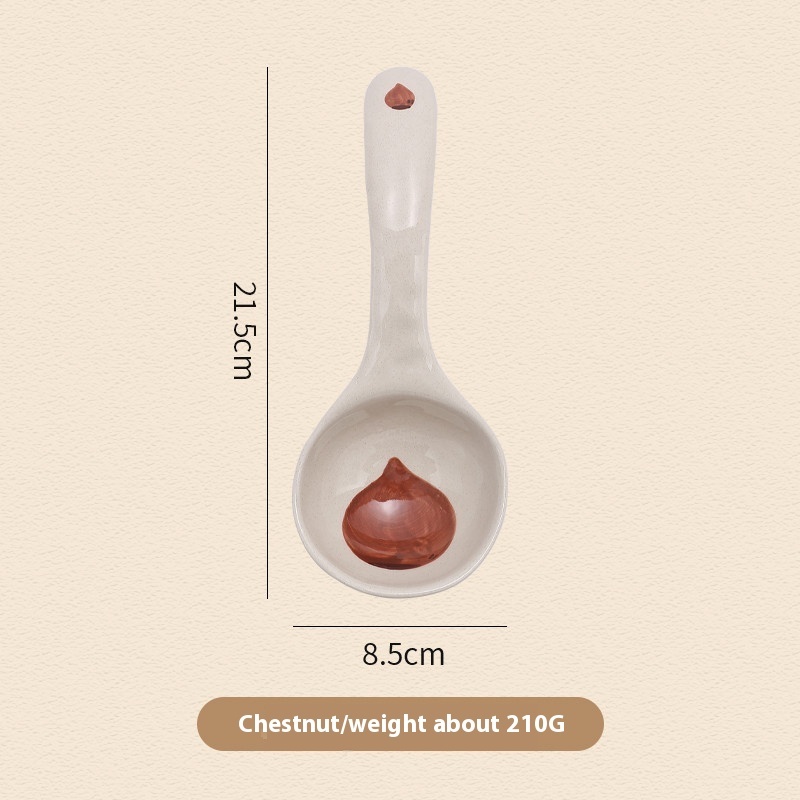 Ceramic Home Ladle Large Hand Painted Underglaze Big Spoon - Image 4