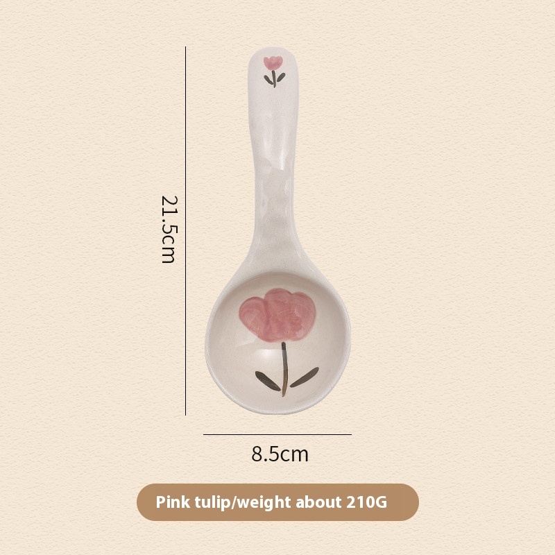 Ceramic Home Ladle Large Hand Painted Underglaze Big Spoon - Image 5