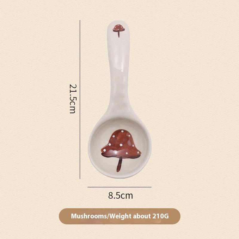 Ceramic Home Ladle Large Hand Painted Underglaze Big Spoon - Image 7