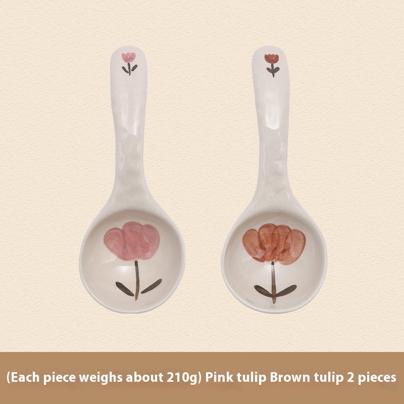 Ceramic Home Ladle Large Hand Painted Underglaze Big Spoon - Image 10