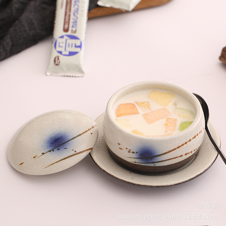 Ceramic Underglaze Color Hand-painted Tableware With Cover And Bottom Support - Image 2