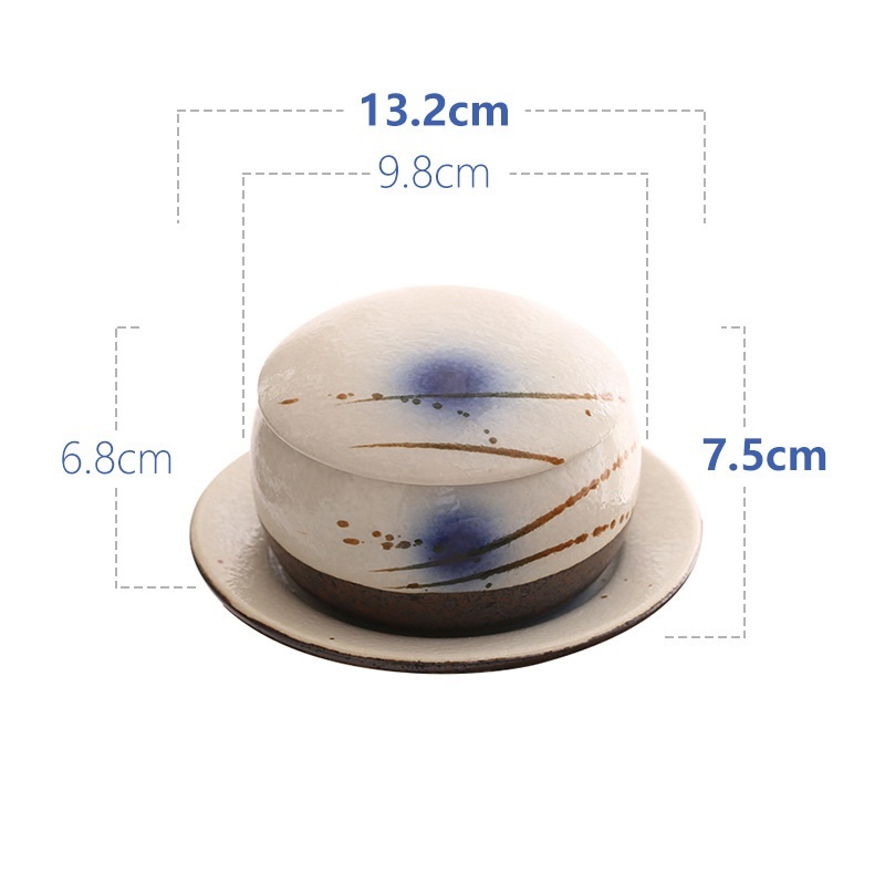 Ceramic Underglaze Color Hand-painted Tableware With Cover And Bottom Support - Image 6