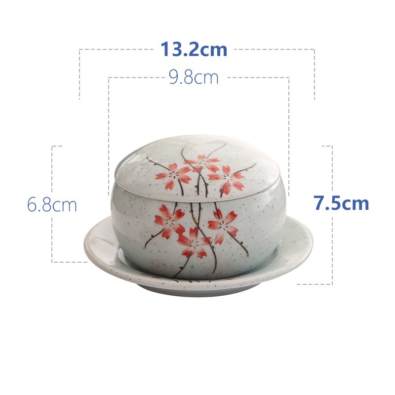 Ceramic Underglaze Color Hand-painted Tableware With Cover And Bottom Support - Image 7