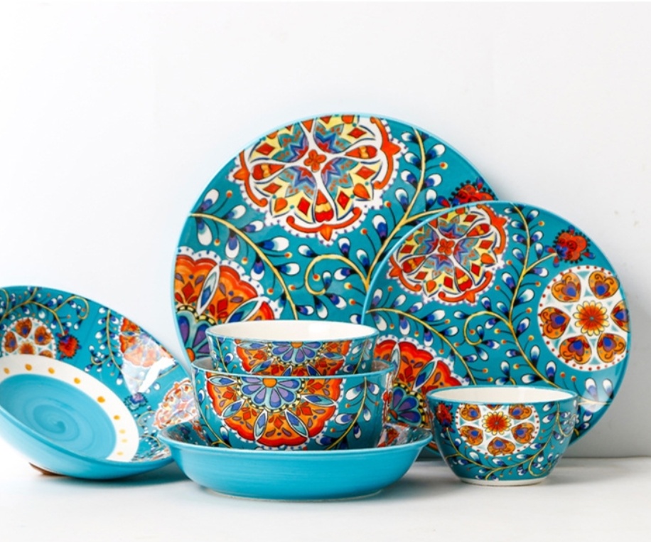 Hand-painted Tableware 11-inch Export Creative Plate Home Dining Plate Soft Decoration Western Steak Dish - Image 2